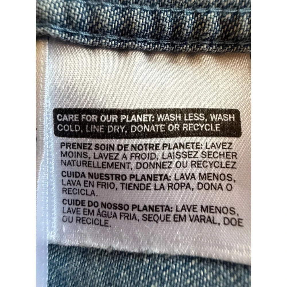Levi's Blue Fresh Leaves Justin Timberlake Denim Western Shirt Mens M Excellent